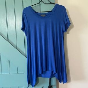 NWT Chelsea & Theodore Blue Short Sleeve Tunic M